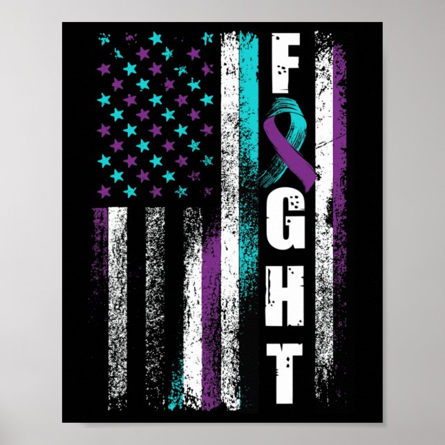 Awareness American Flagga Distress Poster (Framsidan)