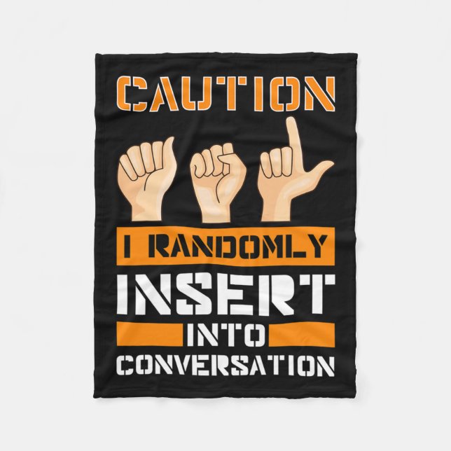 Awareness American Sign Language Hearing Loss Asl Fleecefilt (Framsidan)