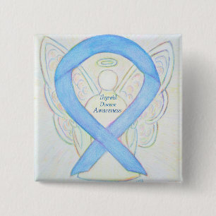 Awareness Angel Blue Ribbon Pin Knapp
