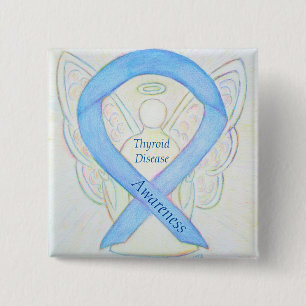 Awareness Angel Blue Ribbon Pin Knapp