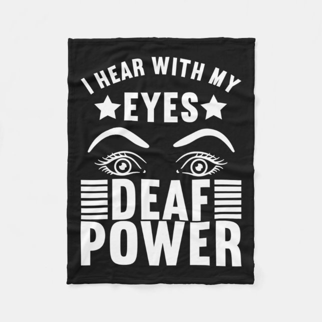 Awareness Asl Sign Language American Sign Language Fleecefilt (Framsidan)