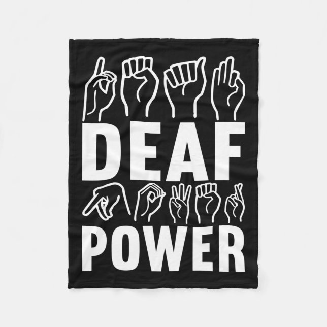 Awareness Asl Sign Language American Sign Language Fleecefilt (Framsidan)