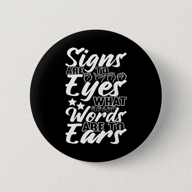 Awareness Asl Sign Language American Sign Language Knapp (Framsida)