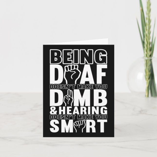 Awareness Asl Sign Language American Sign Language Kort (Framsida)