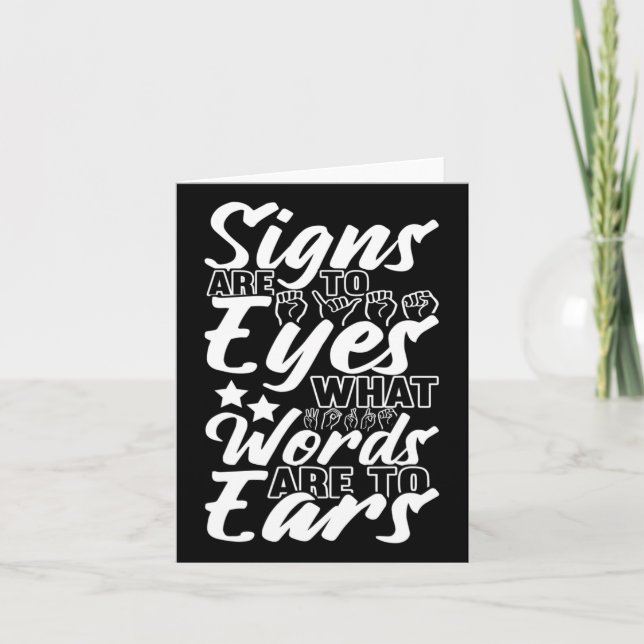 Awareness Asl Sign Language American Sign Language Kort (Framsida)