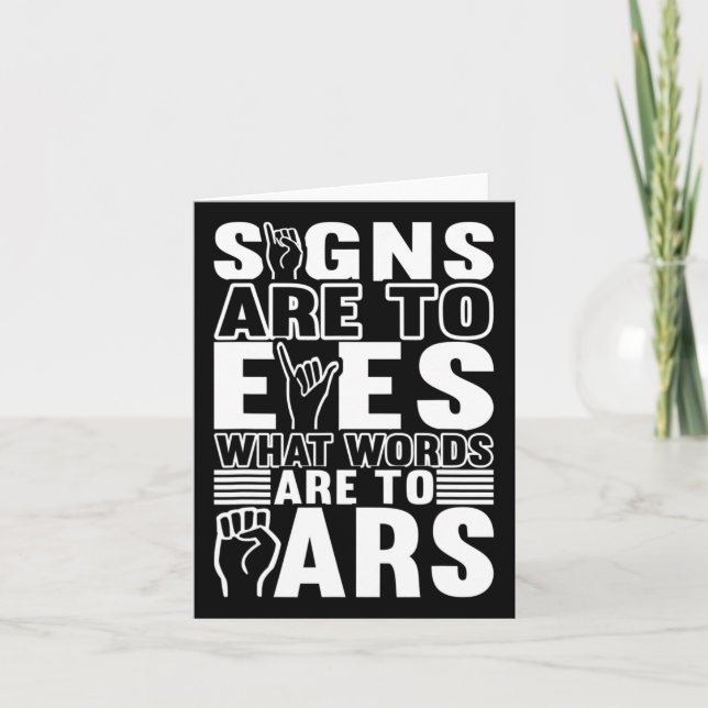Awareness Asl Sign Language American Sign Language Kort (Framsida)