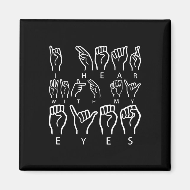 Awareness Asl Sign Language American Sign Language Magnet (Framsidan)