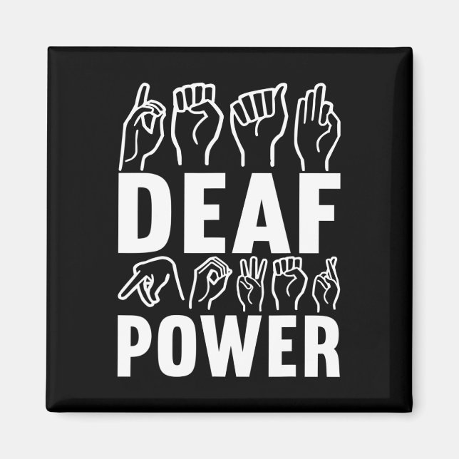 Awareness Asl Sign Language American Sign Language Magnet (Framsidan)