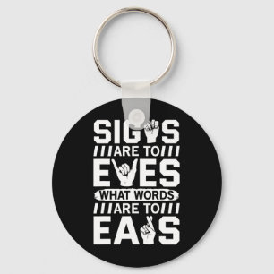 Awareness Asl Sign Language American Sign Language Nyckelring