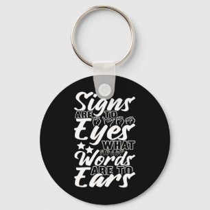 Awareness Asl Sign Language American Sign Language Nyckelring