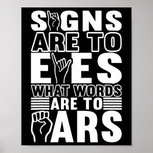 Awareness Asl Sign Language American Sign Language Poster