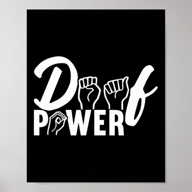 Awareness Asl Sign Language American Sign Language Poster (Framsidan)