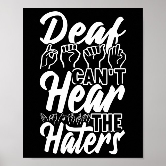 Awareness Asl Sign Language American Sign Language Poster (Framsidan)