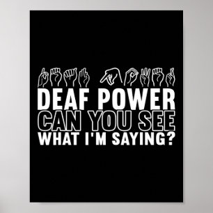 Awareness Asl Sign Language American Sign Language Poster