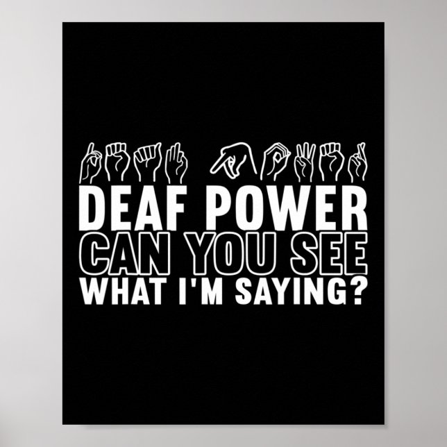 Awareness Asl Sign Language American Sign Language Poster (Framsidan)