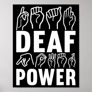 Awareness Asl Sign Language American Sign Language Poster