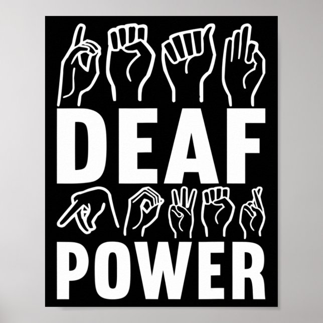 Awareness Asl Sign Language American Sign Language Poster (Framsidan)