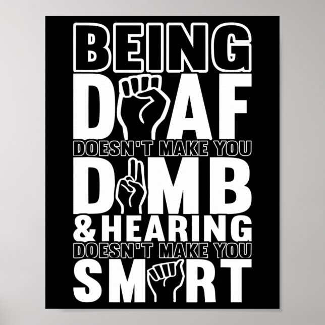 Awareness Asl Sign Language American Sign Language Poster (Framsidan)