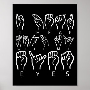 Awareness Asl Sign Language American Sign Language Poster
