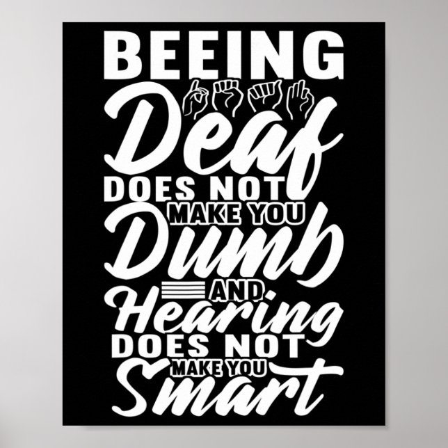 Awareness Asl Sign Language American Sign Language Poster (Framsidan)