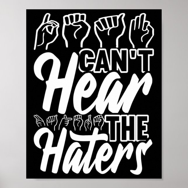 Awareness Asl Sign Language American Sign Language Poster (Framsidan)