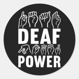Awareness Asl Sign Language American Sign Language Runt Klistermärke