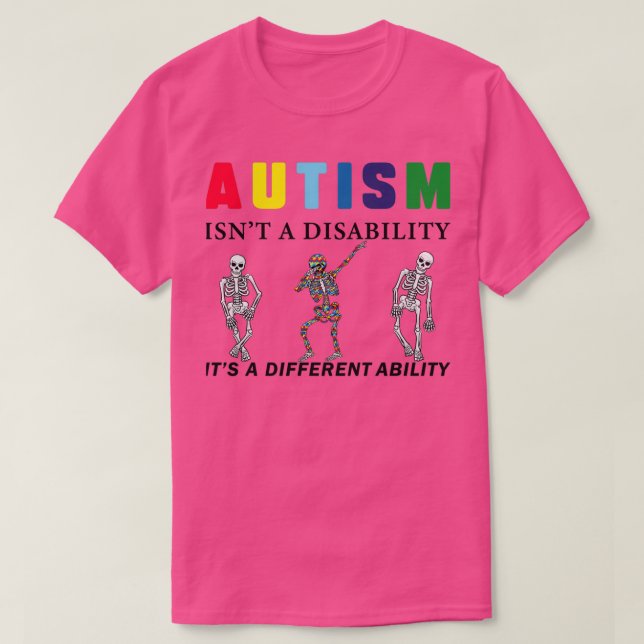 Awareness Autism isnx27t a invaliditet itx27s a di T Shirt (Design framsida)