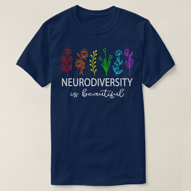 Awareness Awareness ADHD Flower Autism (IT-medvete T Shirt (Design framsida)