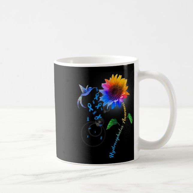 Awareness Blue Solros Hummingbird Kaffemugg (Höger)