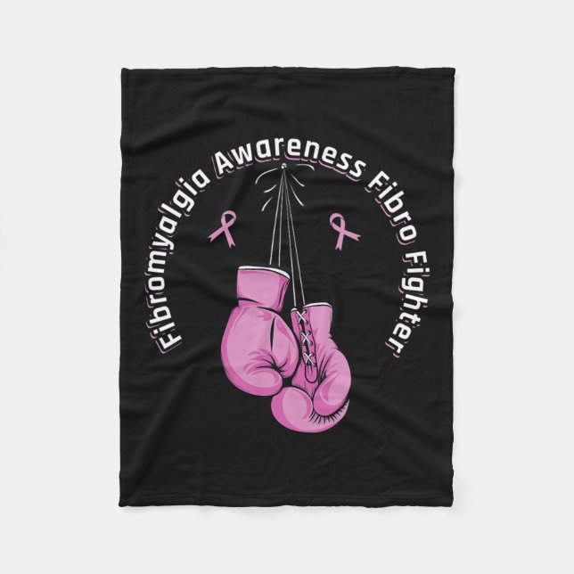Awareness Boxing Glove Fibro fighter Fleecefilt (Framsidan)