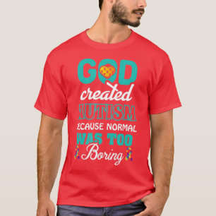 "Awareness Day Puzzle Gud skapat "Autism normal ha T Shirt
