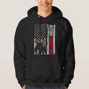 Awareness Fam för amerikansk Flagga vid enkelbjörs Hoodie