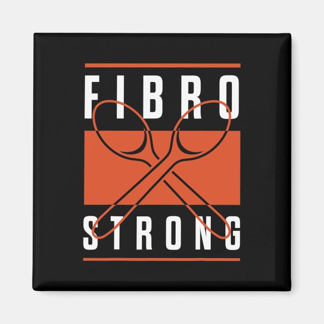Awareness Fibro Strong Graphic Spoons Magnet (Framsidan)