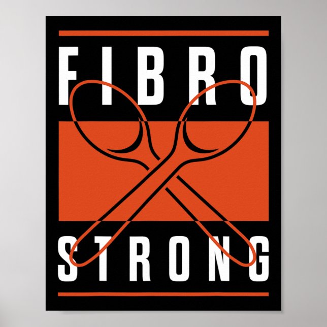Awareness Fibro Strong Graphic Spoons Poster (Framsidan)