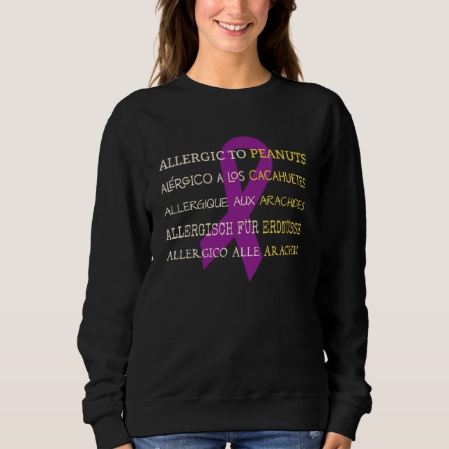 Awareness Food Peanut Allergy Awareness T Shirt (Framsida)