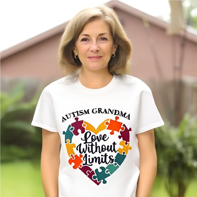Awareness Grandma Support för Autism Awareness T Shirt (Autism Awareness T-Shirt- Grandmother )