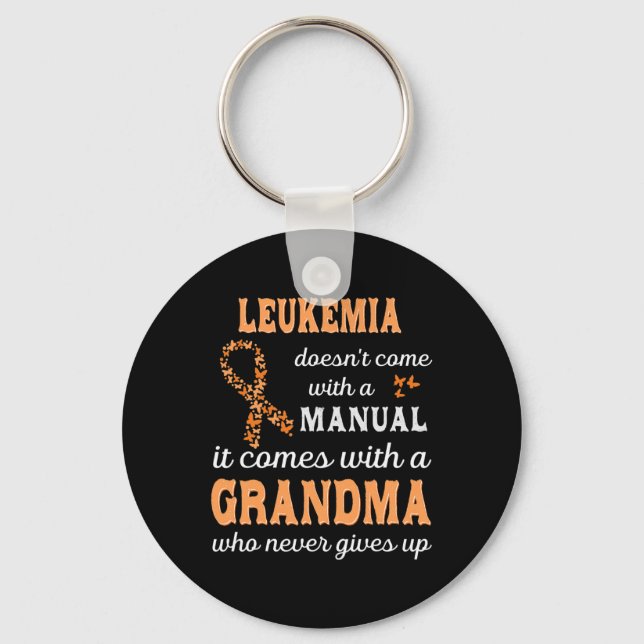Awareness Grandma Support Leukemia Warrior Nyckelring (Framsida)