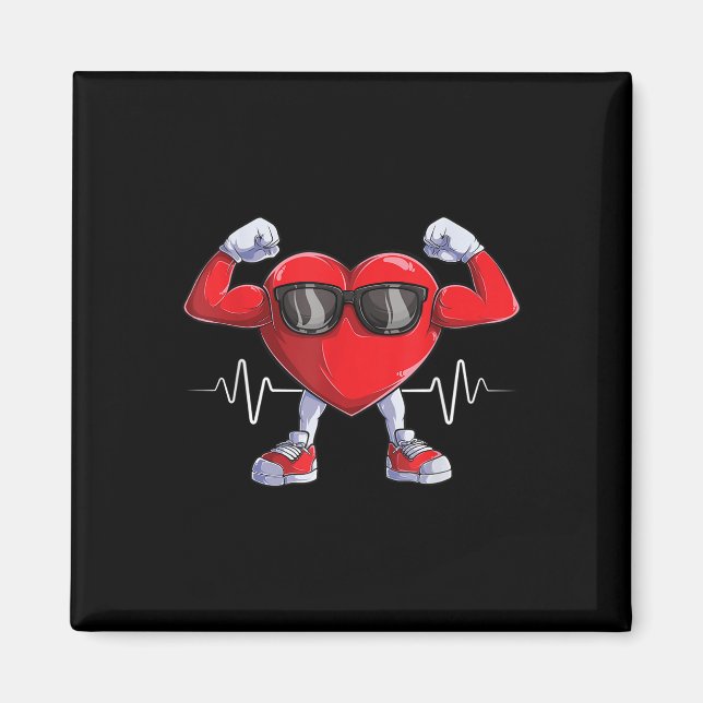 Awareness Heart Month Heart Magnet (Framsidan)