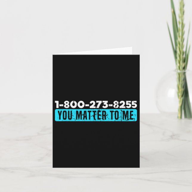 Awareness of Suicide Hotline Number Prevention Awa Kort (Framsida)