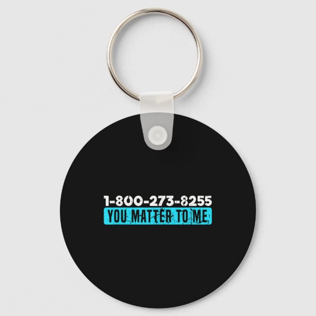 Awareness of Suicide Hotline Number Prevention Awa Nyckelring (Framsida)