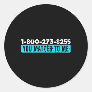 Awareness of Suicide Hotline Number Prevention Awa Runt Klistermärke