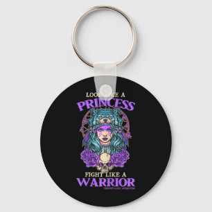 Awareness Princess slåss som en krigare Nyckelring