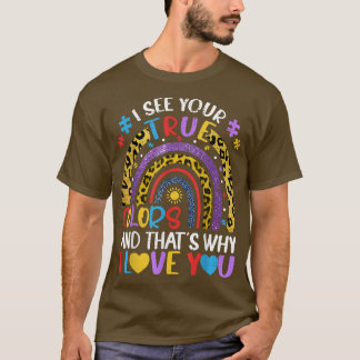 Awareness Rainbow Jag ser ditt sanna Färg Pu T Shirt