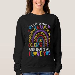 Awareness Rainbow Jag ser ditt sanna Färg Pu T Shirt
