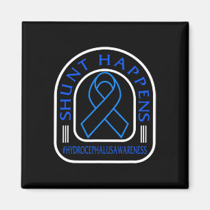 Awareness Shunt Happens Blue Ribbon Magnet