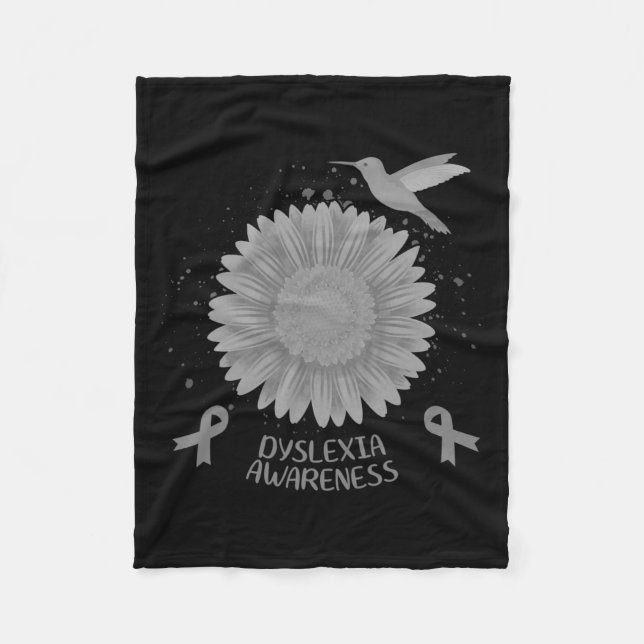 Awareness Solros Hummingbird Gift Fleecefilt (Framsidan)