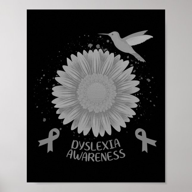 Awareness Solros Hummingbird Gift Poster (Framsidan)