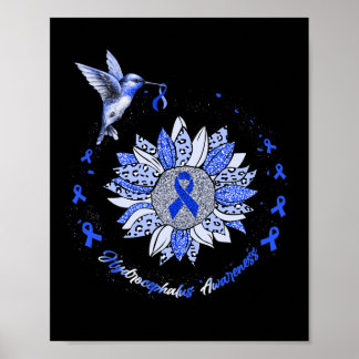 Awareness Solros Hummingbird Ribbon Poster