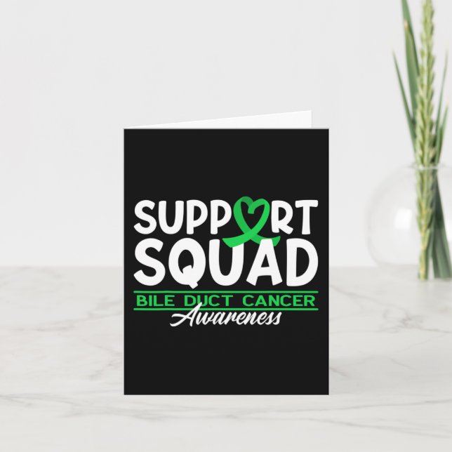 Awareness Squad Cholangiocarcoma Bile Duct Cance Kort (Framsida)