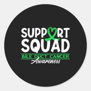 Awareness Squad Cholangiocarcoma Bile Duct Cance Runt Klistermärke
